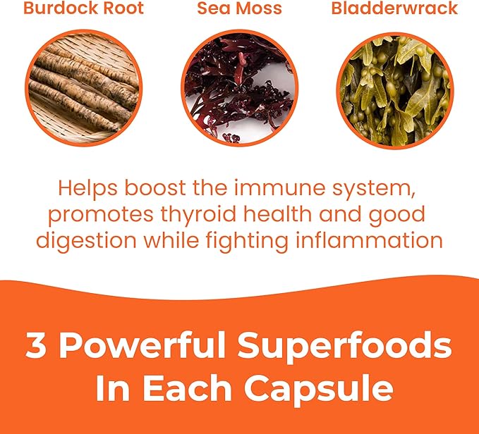 INFINITE AGE 2 Pack of 1250mg Sea Moss Advanced Superfood Capsules, 120 Count
