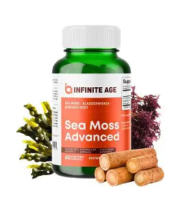 INFINITE AGE 2 Pack of 1250mg Sea Moss Advanced Superfood Capsules, 120 Count