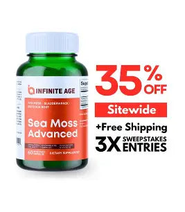 INFINITE AGE 2 Pack of 1250mg Sea Moss Advanced Superfood Capsules, 120 Count