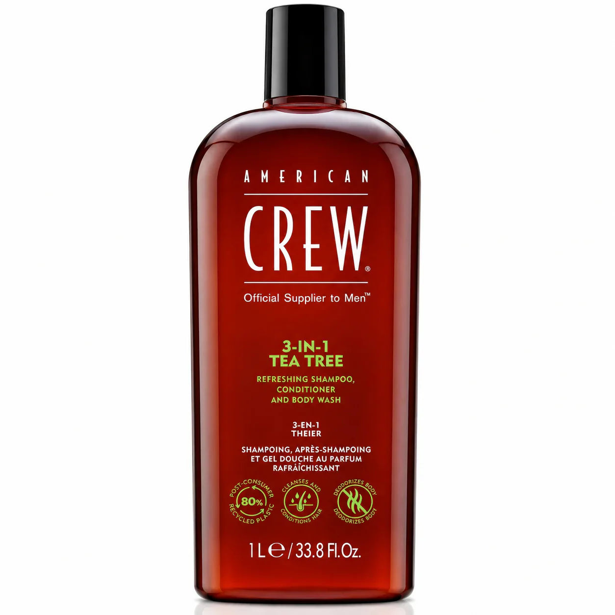 American Crew 3-in-1 Tea Tree Shampoo, Conditioner and Body Wash - 33.8 fl oz
