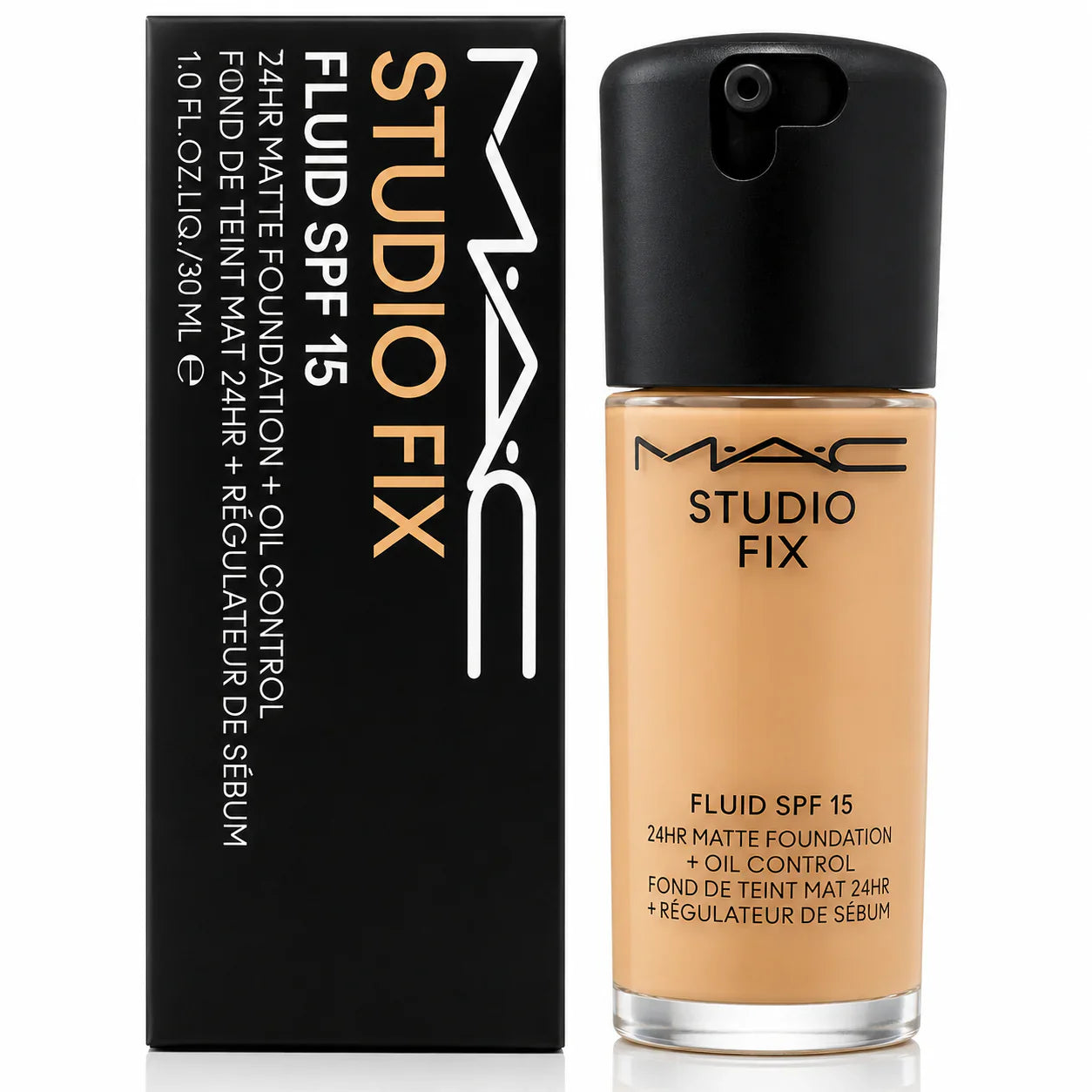 MAC Studio Fix Fluid SPF 15 24Hr Matte Foundation Plus Oil Control - NC27 - 1 oz