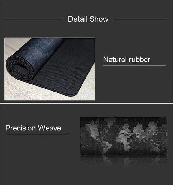 Extended Large High-Performance Anti-Fray Gaming Mouse Pad Computer Keyboard Mat
