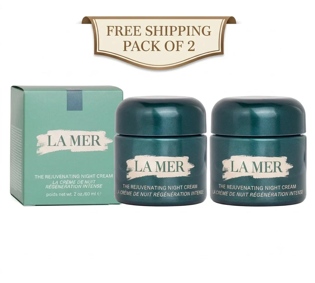 LA MER The Rejuvenating Night Cream 2oz / 60 ml pack of 2