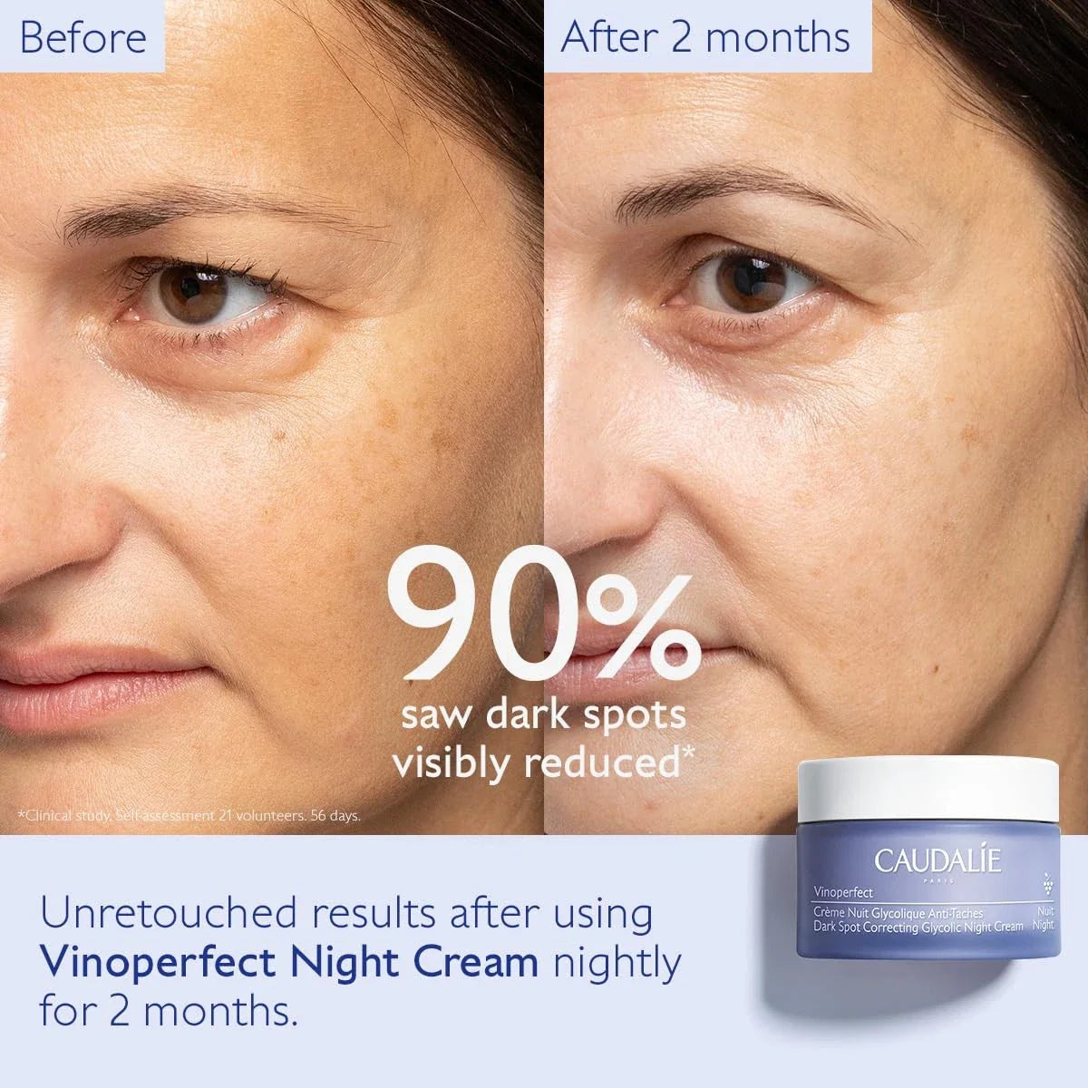 Caudalie Vinoperfect Night Cream Anti Stains Glycolic Acid Viniferine 50ml
