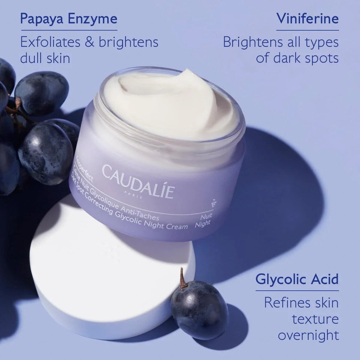Caudalie Vinoperfect Night Cream Anti Stains Glycolic Acid Viniferine 50ml