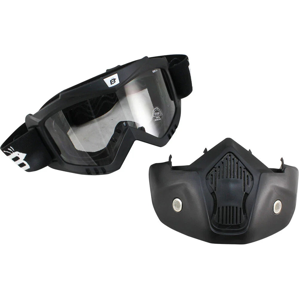 Full Face Mask Goggles Foam Padded Shatterproof Anti Fog perfect for Burning Man