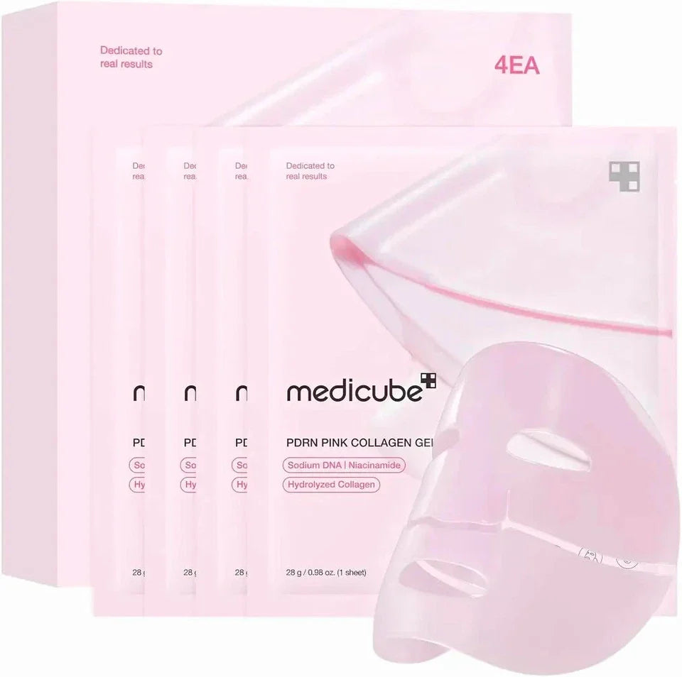 medicube PDRN Pink Collagen Gel Mask Sheet Hydrating Face Mask 4ct 0.98 oz